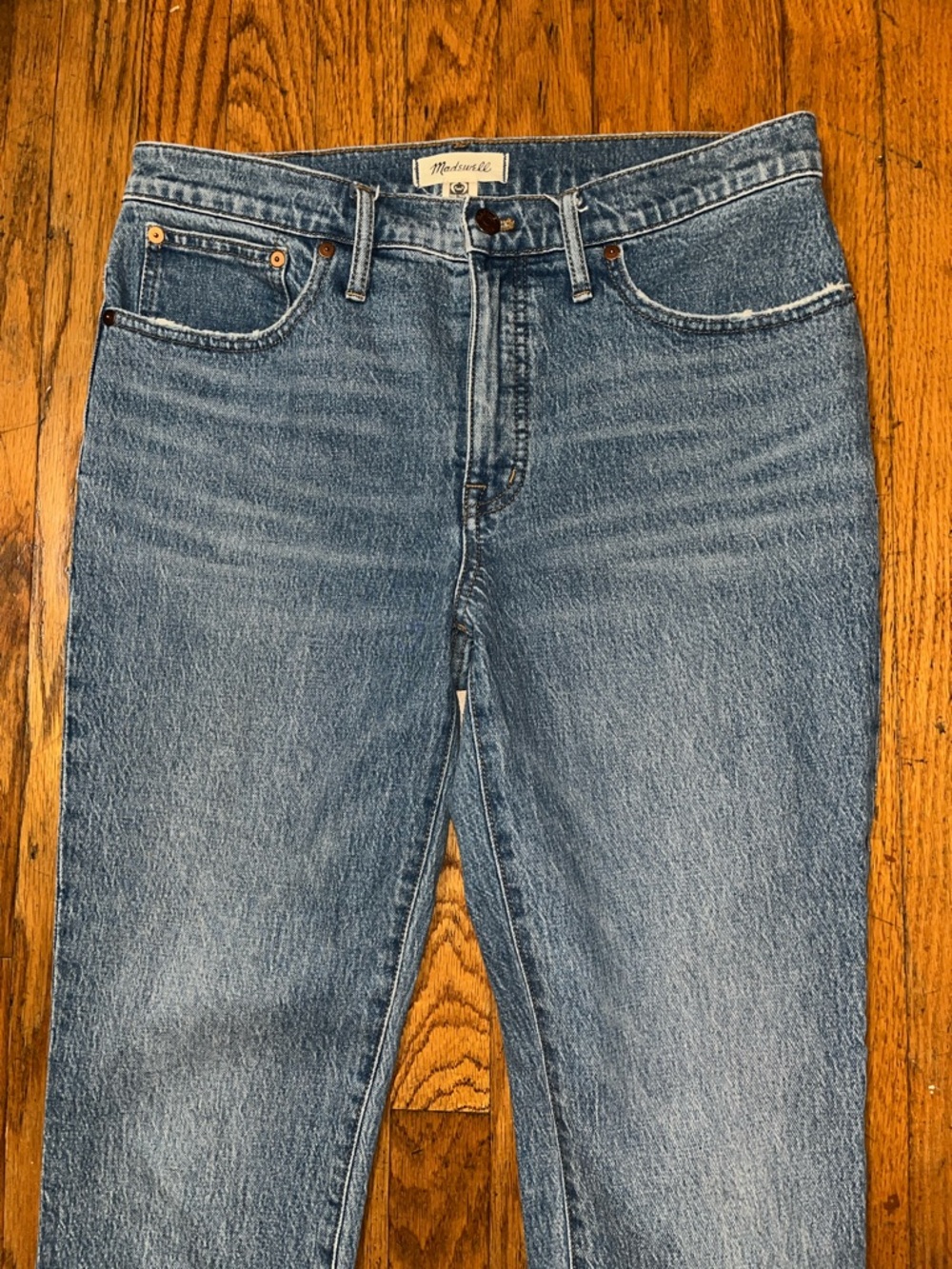 Madewell Tomboy Straight Blue Denim Jeans Size 28 - Picture 4 of 11